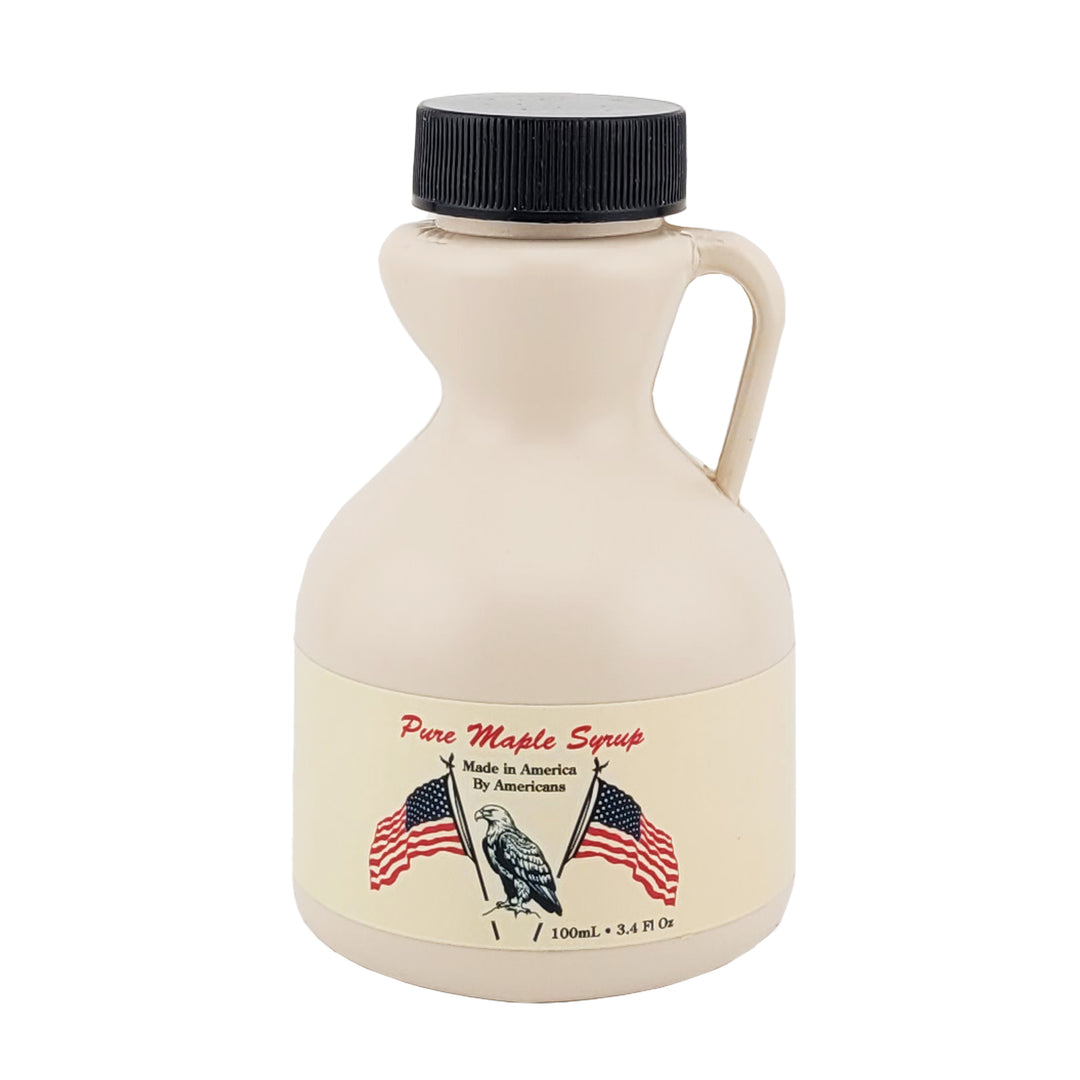 Maryland Maple Syrup Jug 3.4 oz. American Flag and bald eagle design