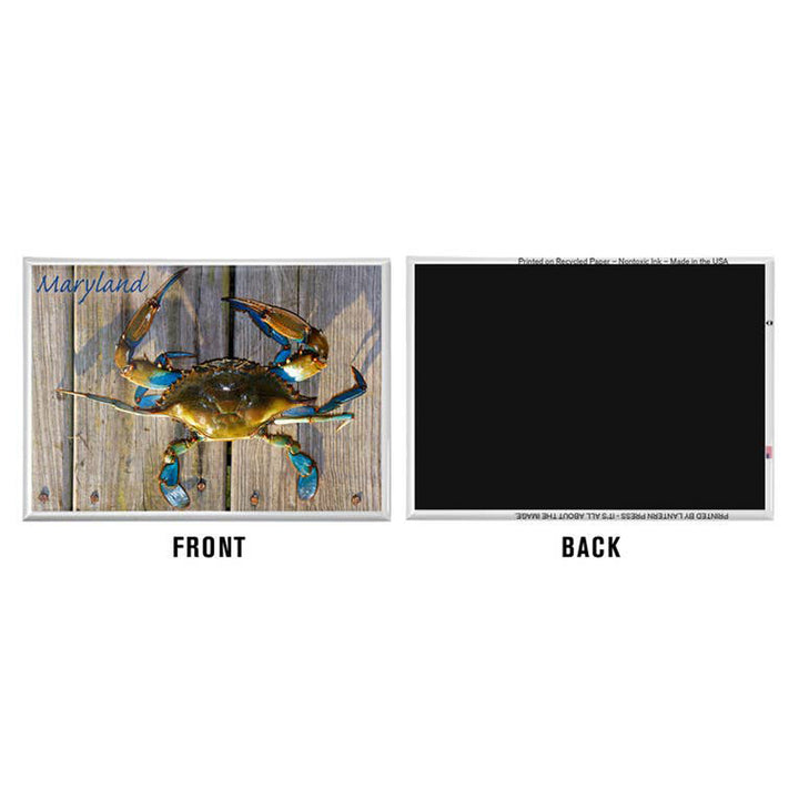 Blue Crab on Dock Refrigerator Magnet
