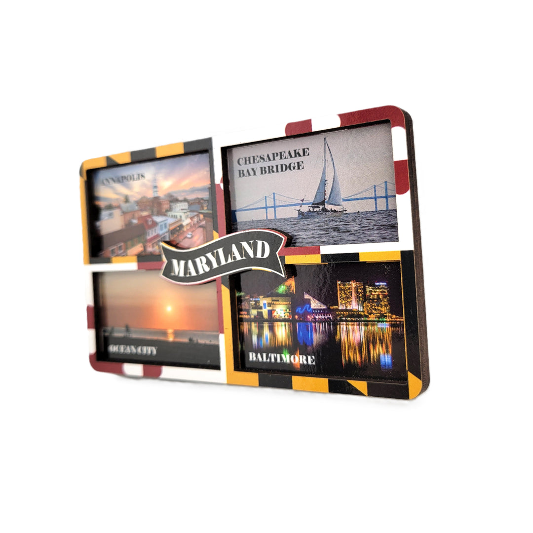 Maryland Places Windowpane Magnet (side)