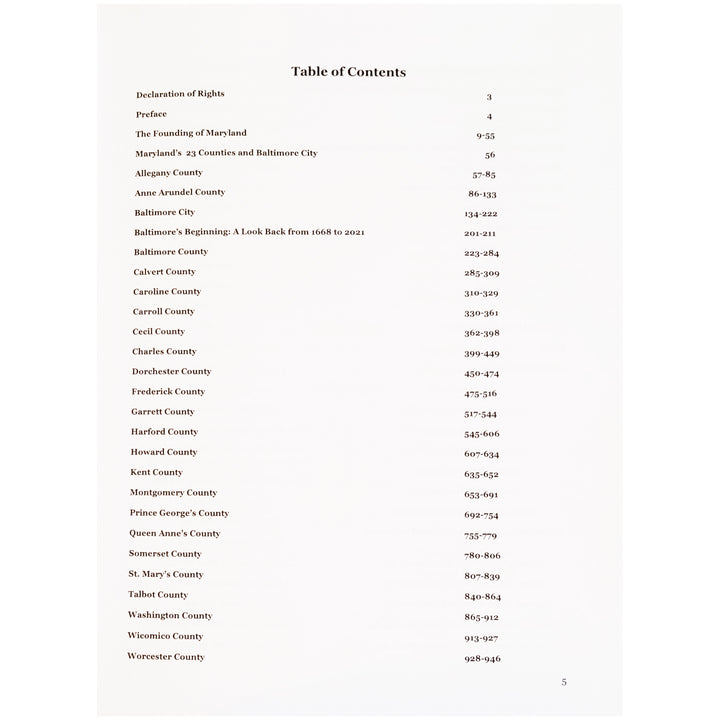 maryland the seventh state a history book 5th edition table of contents