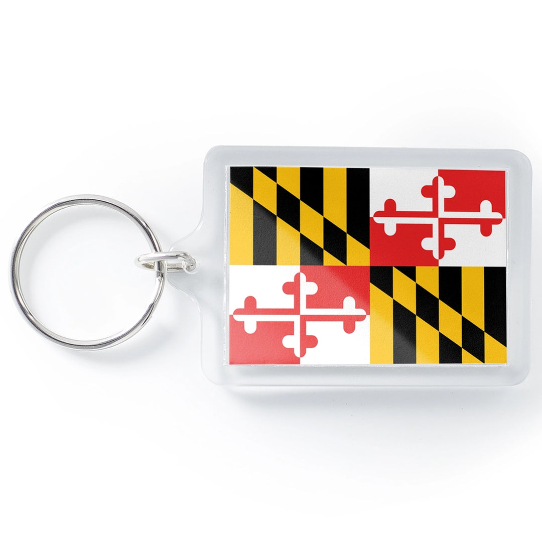 Maryland State Flag Lucite Keychain