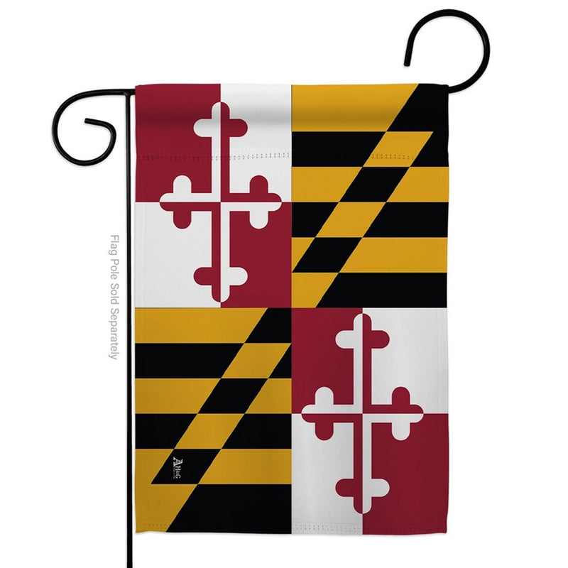 Maryland State Flag (Sleeve) Richer Colors - garden size