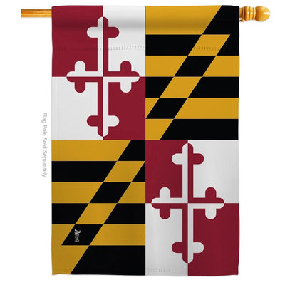 Maryland State Flag (Sleeve) Richer Colors - house size