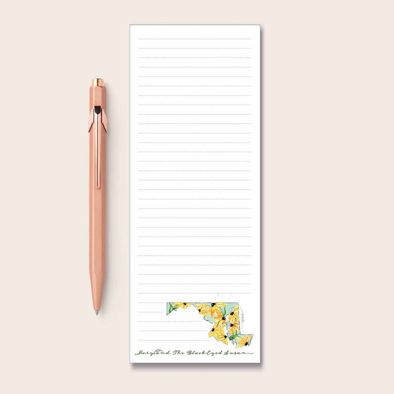 Maryland Floral Magnetic Notepad (scene)