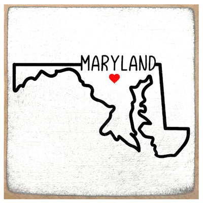 Maryland State Love - print block
