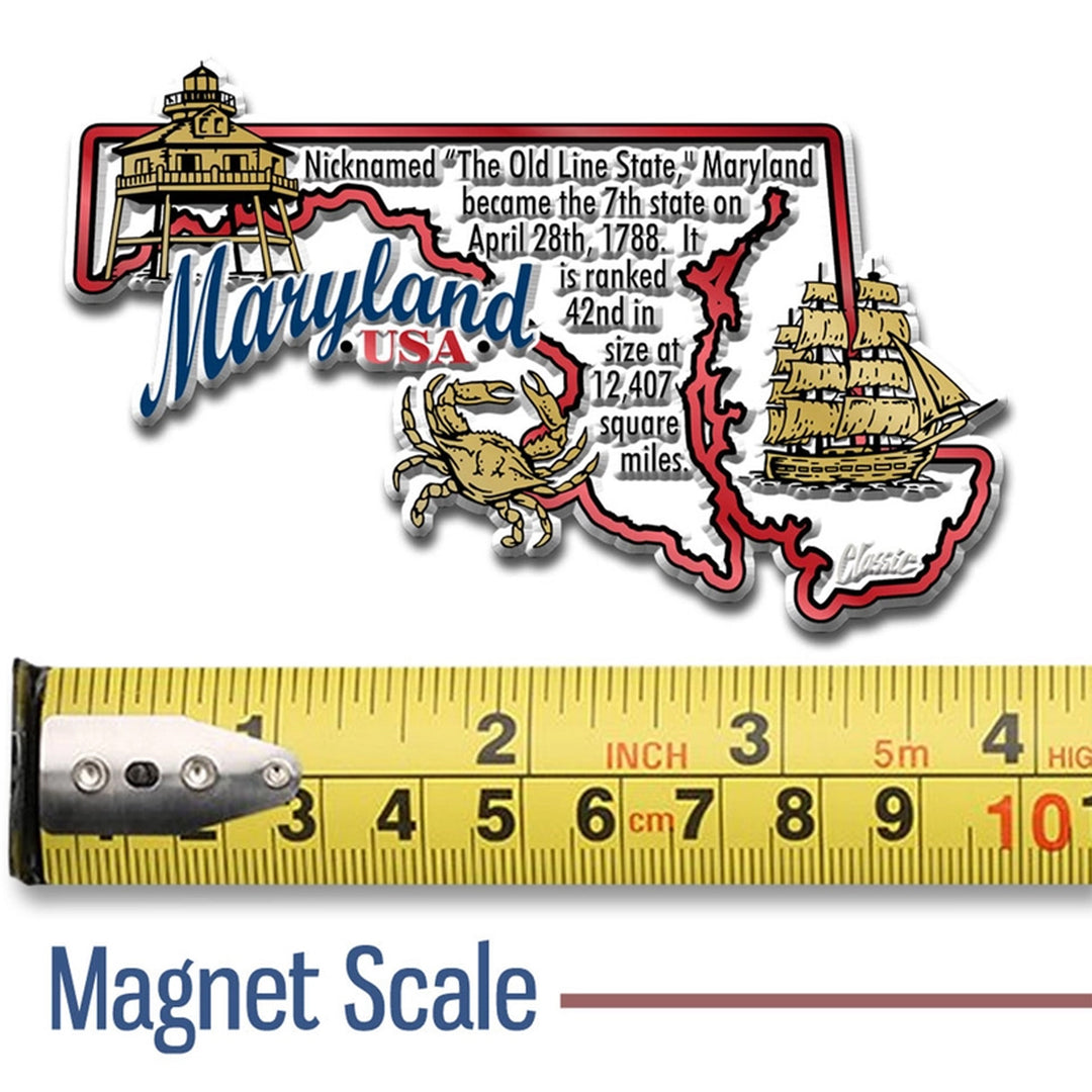 Maryland State Information Map Magnet Size