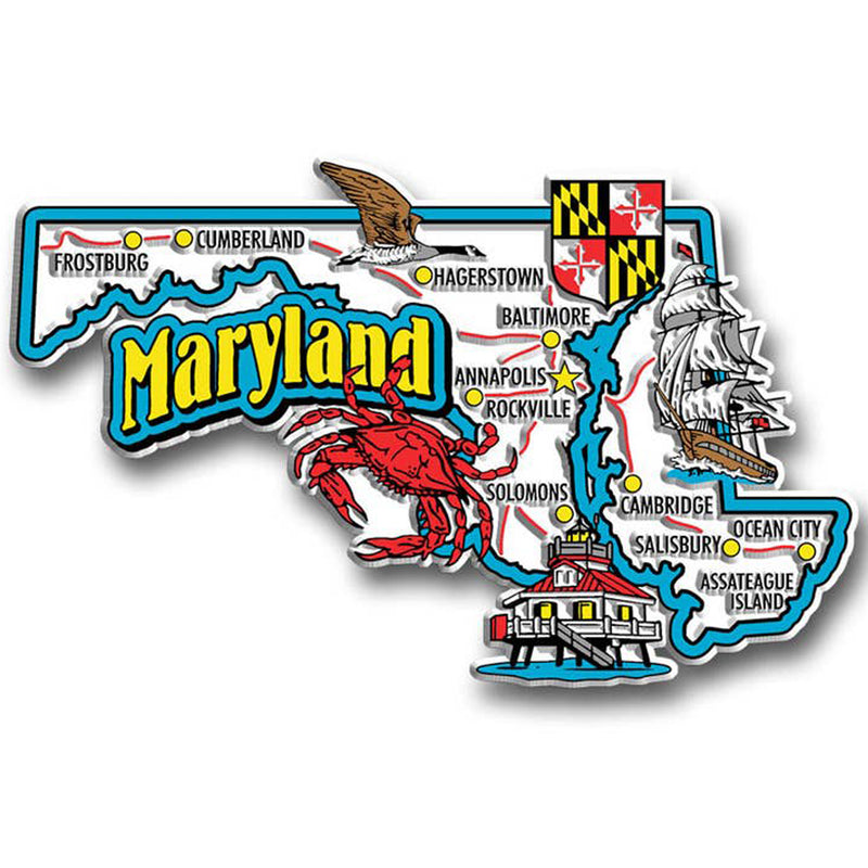 Maryland State Shaped Jumbo Magnet