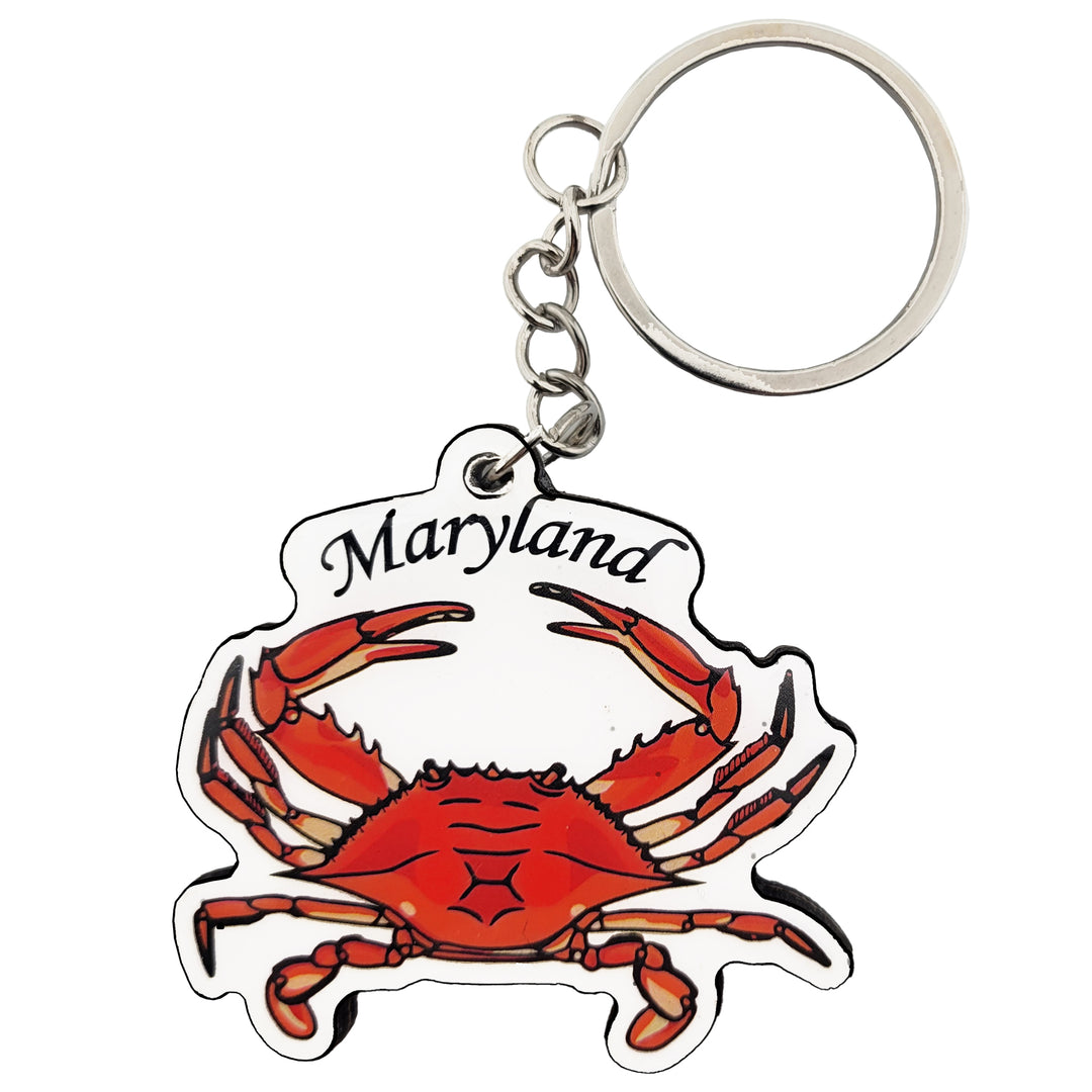 Maryland steamed crab key ring with word Maryland