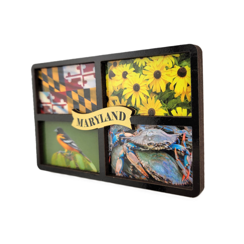 Maryland Symbols Windowpane Magnet (side)