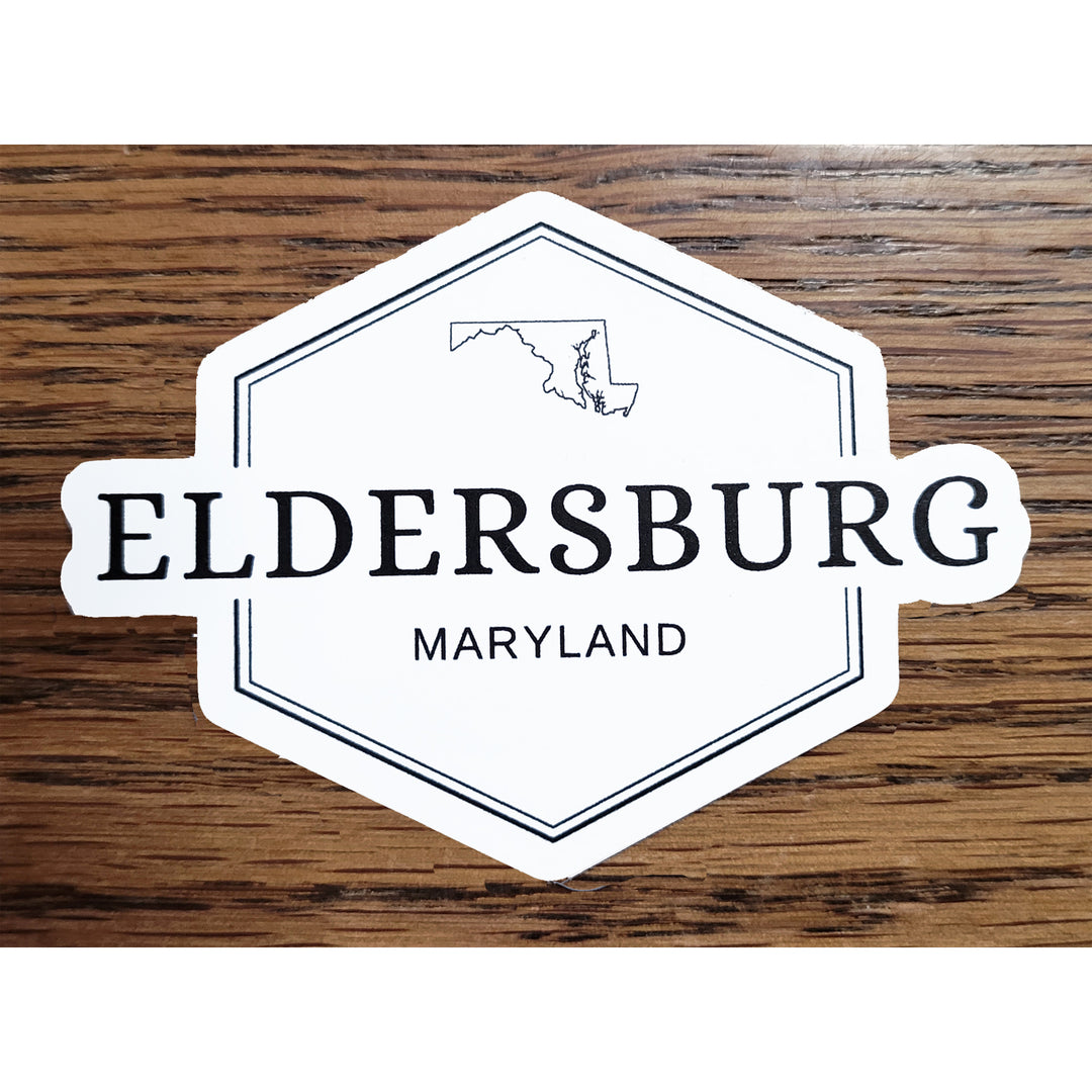 Maryland Town Names Die Cut Vinyl Sticker - Eldersburg