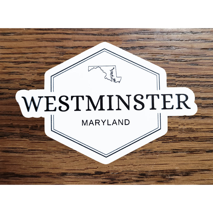 Maryland Town Names Die Cut Vinyl Sticker - Westminster