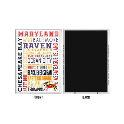 Maryland Words Collage Refrigerator Magnet