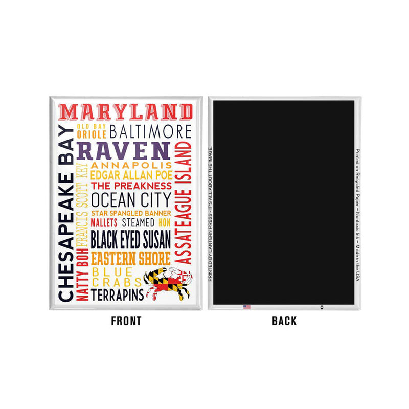 Maryland Words Collage Refrigerator Magnet