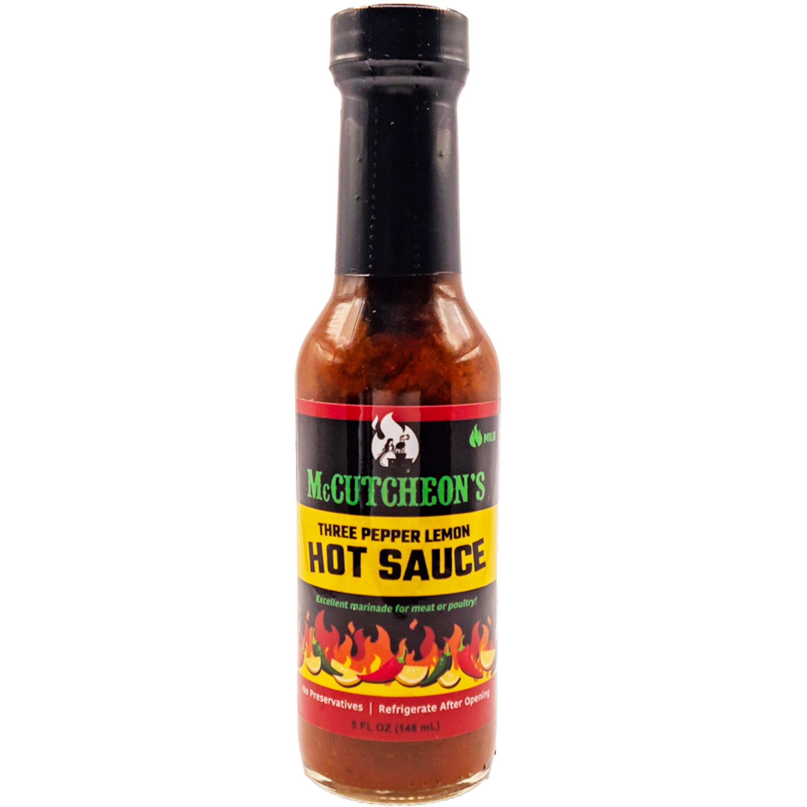 McCutcheon's Three Pepper Lemon Hot Sauce 5oz.