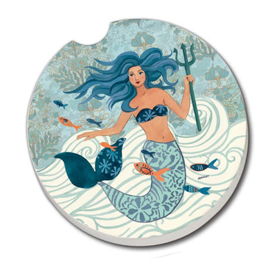 Mermaid Island Absorbent Stone Car Coaster