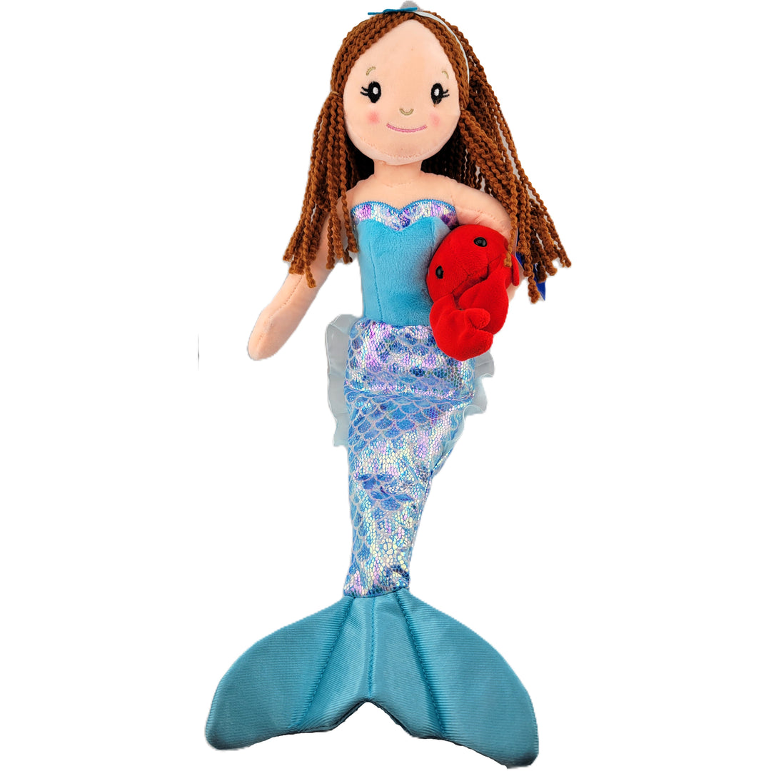 Mermaid Doll with Red Crab Friend Plush Toy | The Maryland Store