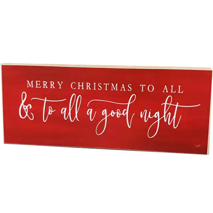 Print Block - Merry Christmas To All &amp; To All a good night