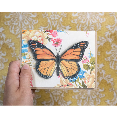 Monarch Butterfly Art Textured Notecard Model
