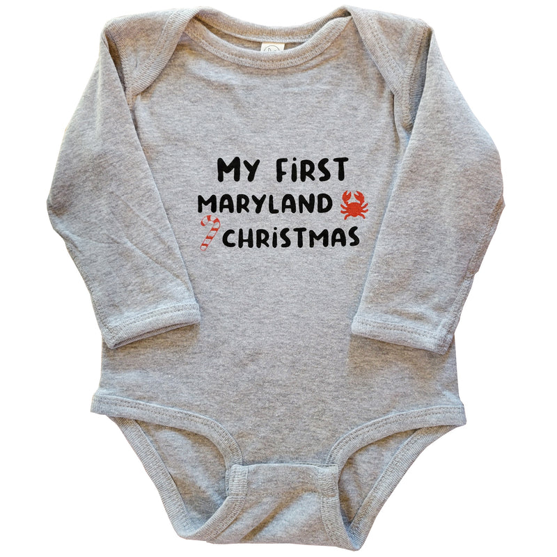 My First Maryland Christmas Baby Onesie