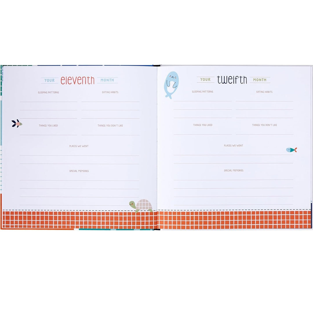 Nautical Themed Baby 5 Years Memory Book Inside Pages