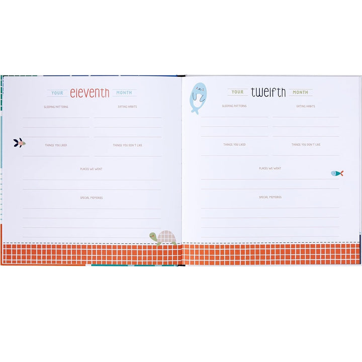 Nautical Themed Baby 5 Years Memory Book Inside Pages