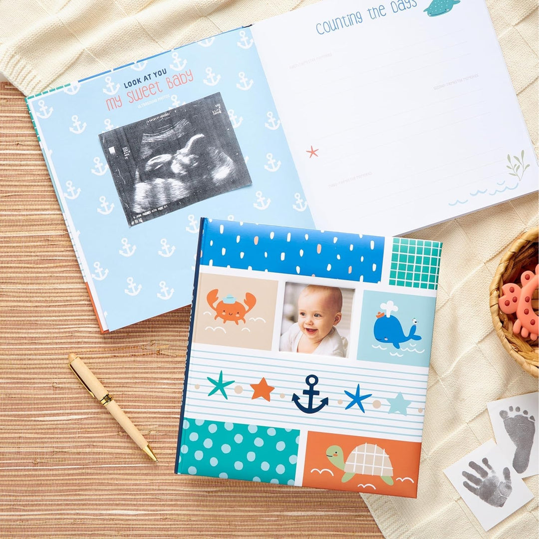 Nautical Themed Baby 5 Years Memory Book