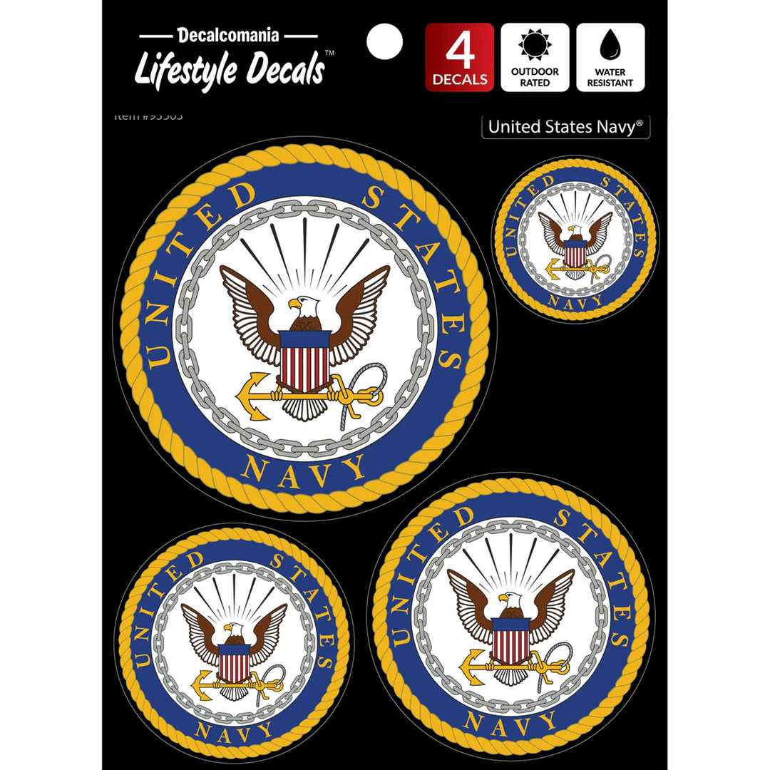United States Navy Set of 4 Vinyl Stickers