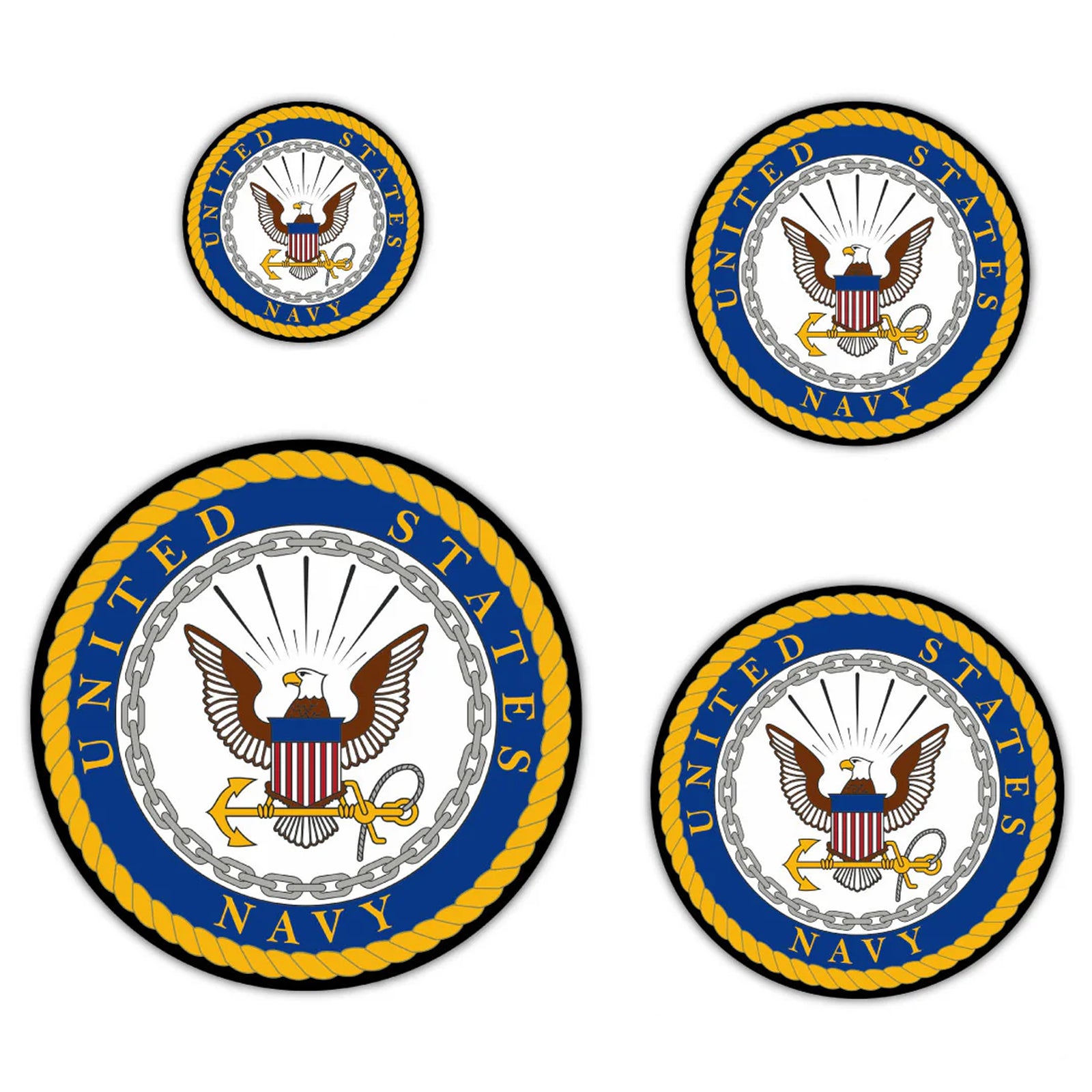 United States Navy Set of 4 Vinyl Stickers