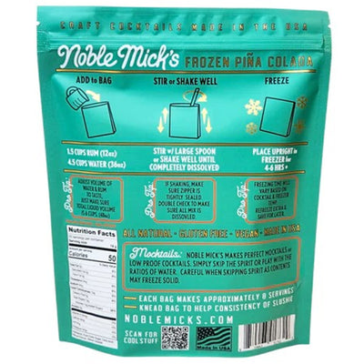 Noble Mick's Pina Colada Frozen Cocktail Mix
