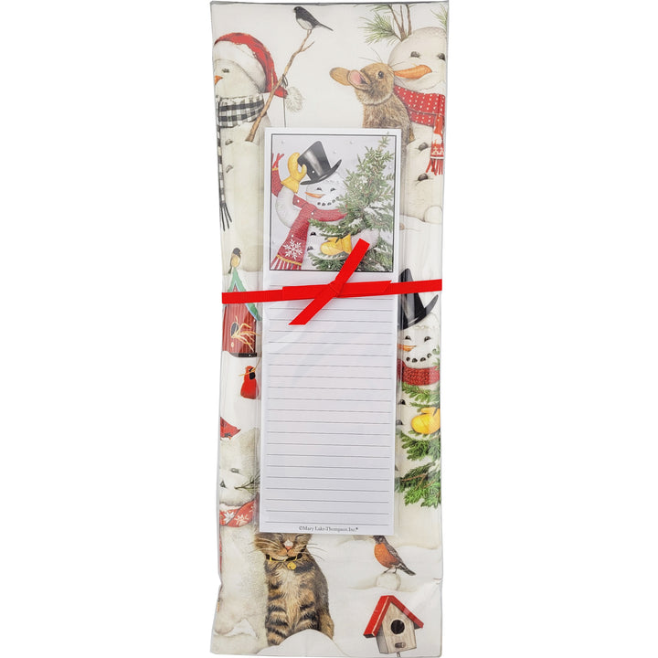 Towel and Notepad Set - Snowman &amp; Friends