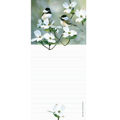 Magnetic Notepad - Chickadees On Dogwood Branch