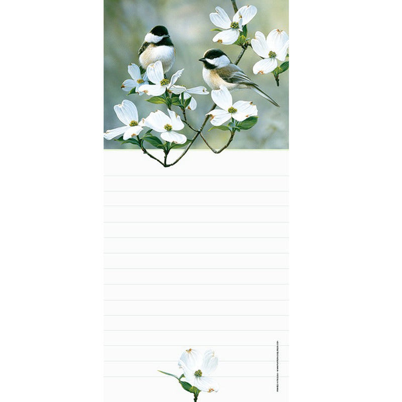 Magnetic Notepad - Chickadees On Dogwood Branch