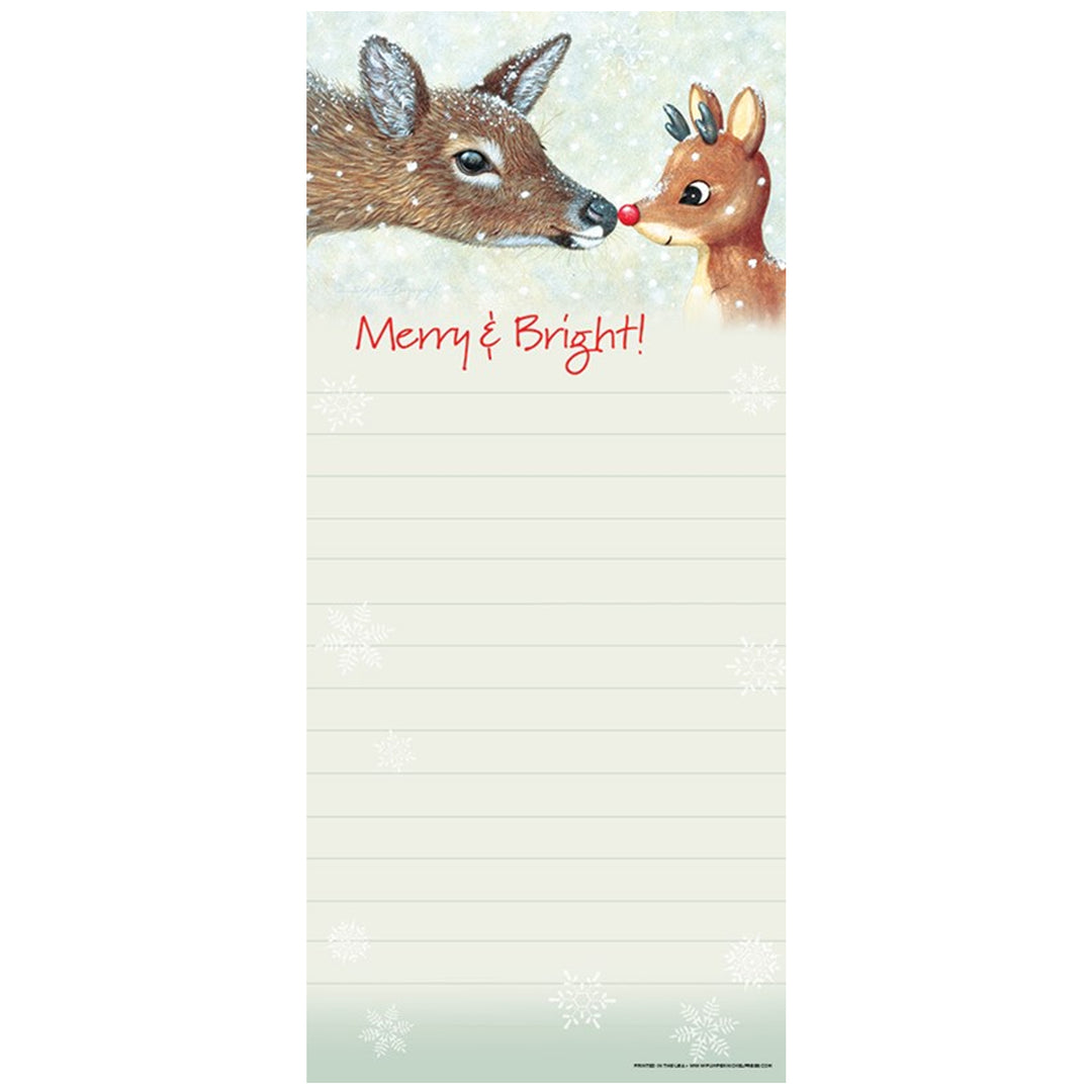 Magnetic Notepad - Merry &amp; Bright Nosey Deer