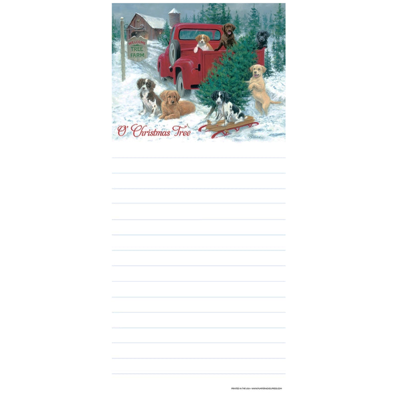 Magnetic Notepad - O Christmas Tree Pick-up Pups