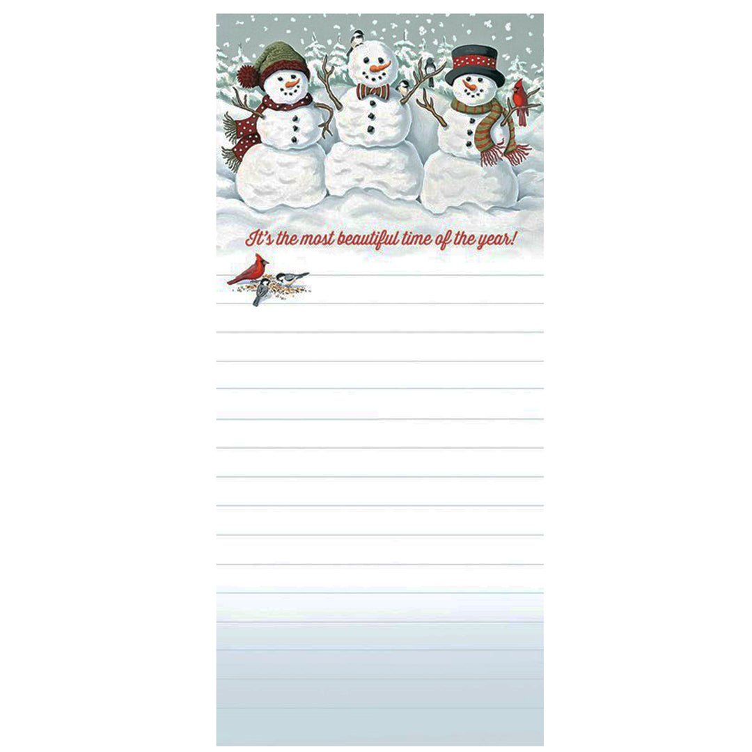 Magnetic Notepad - Snowman Trio