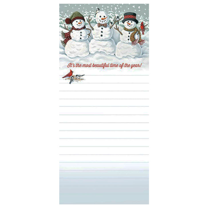 Magnetic Notepad - Snowman Trio