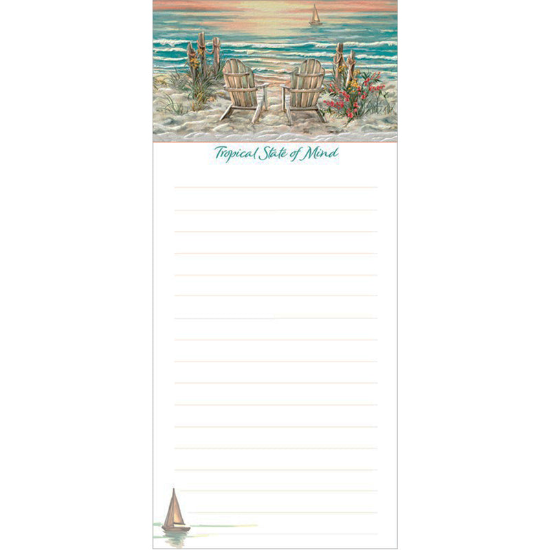 Magnetic Notepad - Tropical State Of Mind Beach