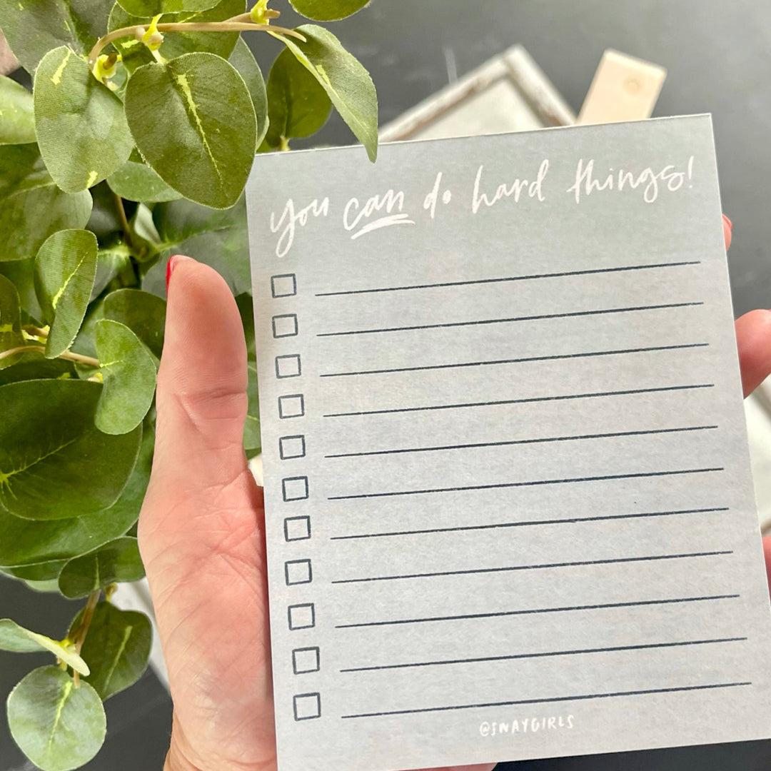 You Can Do Hard Things Notepad Scene