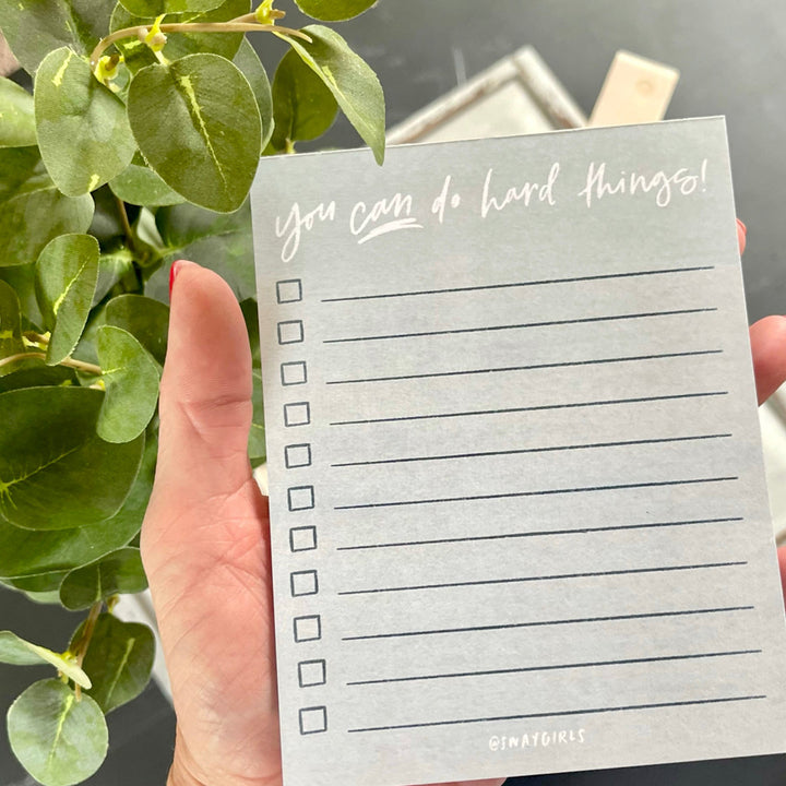 You Can Do Hard Things Notepad Scene