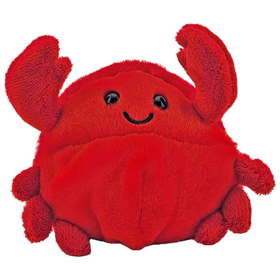 smiling nugget crab red plush toy