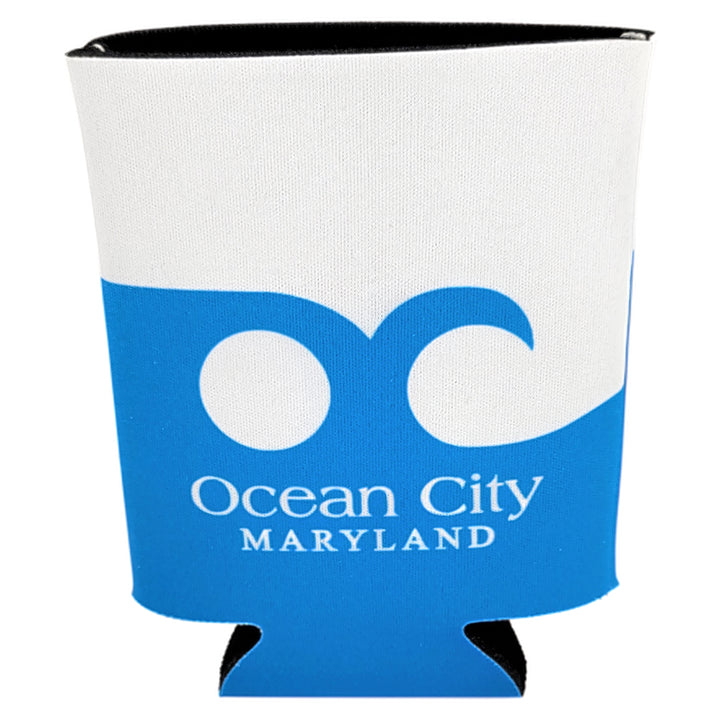 Ocean City Maryland Blue Wave Can Coolie.