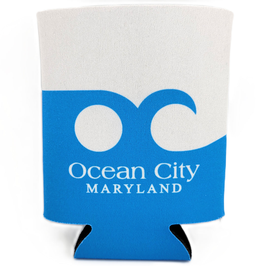 Ocean City Maryland Blue Wave Can Coolie.
