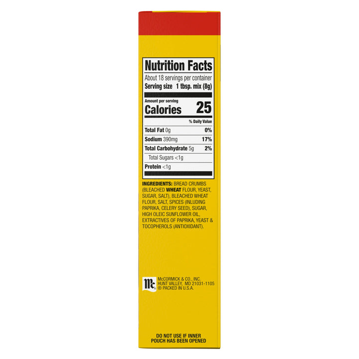 Old Bay Seasoning Coating Mix (nutrition and ingredients)
