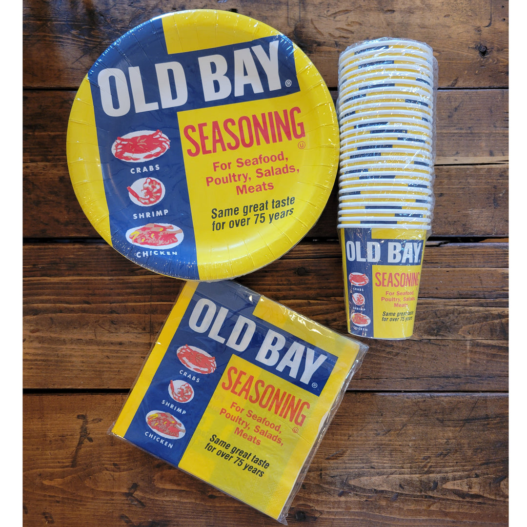 Old Bay Seasoning Paper Plates, Napkins or Cups