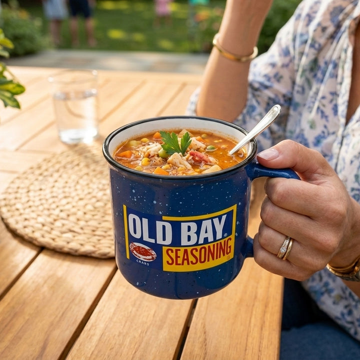 Old Bay Seasoning Soup Mug Scene