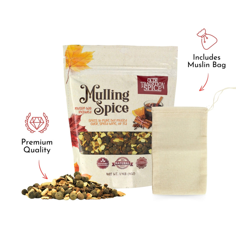 Olde Tradition Mulling Spices Kit with Muslin Bag