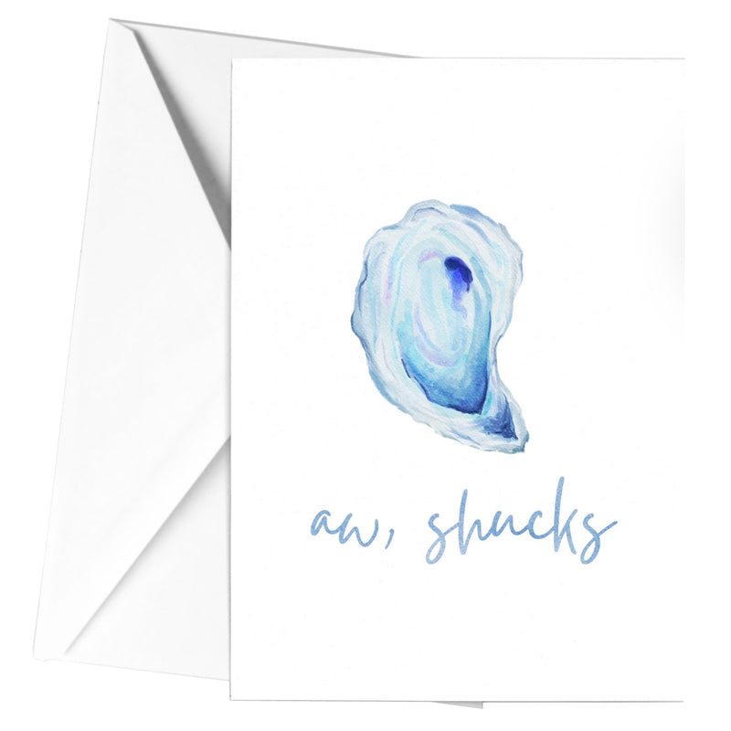 Aw, Shucks Oyster Watercolor Greeting Card