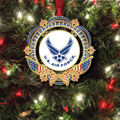 United States Air Force Patriotic Brass Ornament
