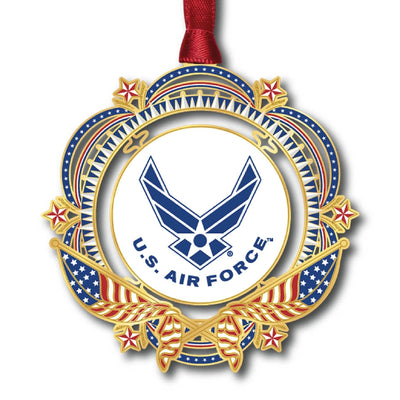 United States Air Force Patriotic Brass Ornament