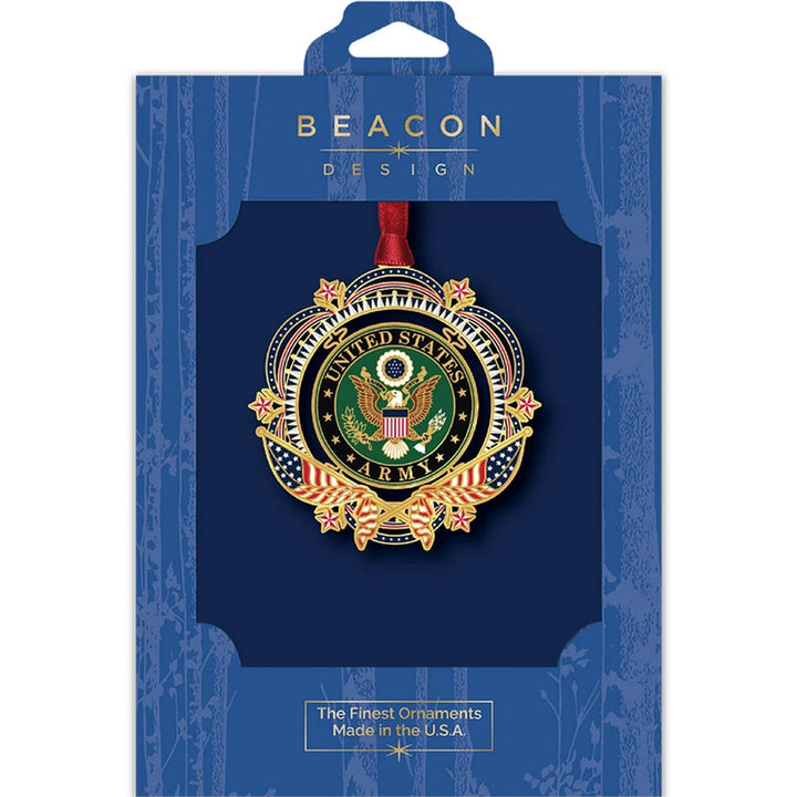 United States Army Patriotic Brass Ornament